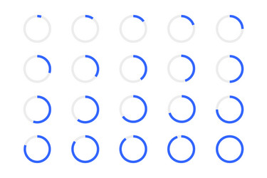 round loading bars progress waiting or download vector