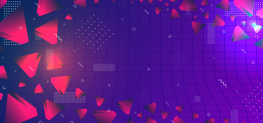 triangular background abstract composition of 3d vector image