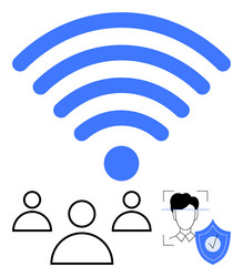 wireless connectivity with user access control vector image