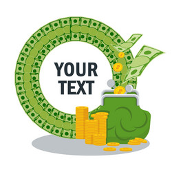 money savings concept text vector