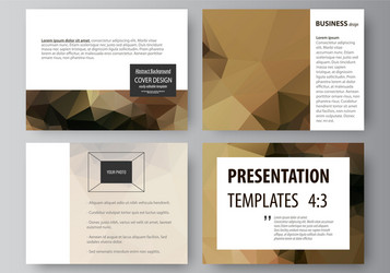 Set of business templates for presentation slides vector