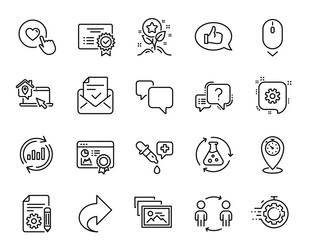 set of workflow approved mail and timer vector image