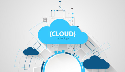 cloud storage technology integrated digital web vector image