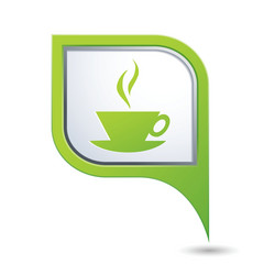 Coffee Pointer Map Icon vector image
