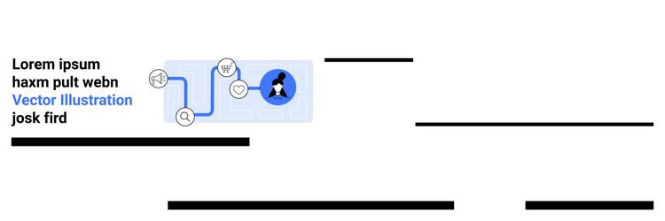flowchart with magnifying glass icons and user vector image