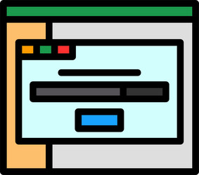 loading line filled style icon design vector image