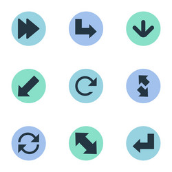 set of simple pointer icons vector image