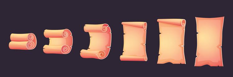 Ancient Scroll - Open Process vector image