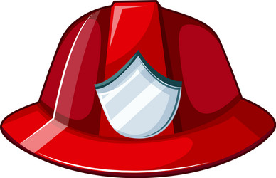 Helmet red firefighter icon Royalty Free Vector Image