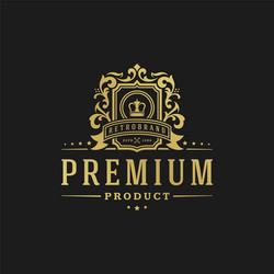 luxury logo design template Vector Image