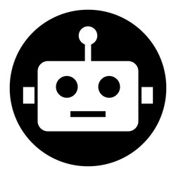 Robot Button Icon - Tech & AI vector image