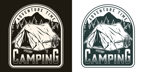 Vintage Camping Logo Vector Image