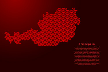 austria map abstract schematic from red triangles vector image