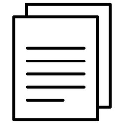 document file paper icon in thin line style vector image
