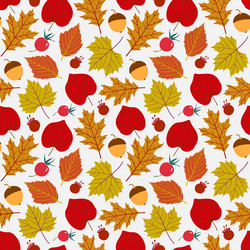 Seamless pattern leaves background vector