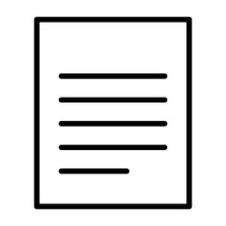 document file paper icon in thin line style vector image