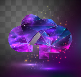 3d object on square mosaic background space vector image