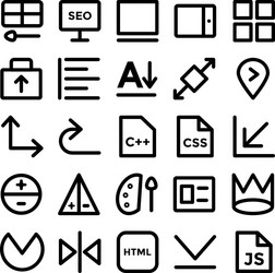 Design and development icons 11 vector