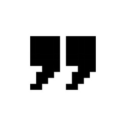 pixel 8 bit black brackets icon isolated object vector image