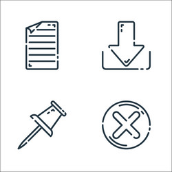 user interface line icons linear set quality vector image