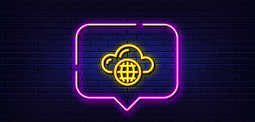 cloud computing line icon internet data storage vector image