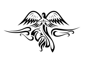 Elegant Angel Silhouette Vector Image