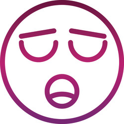 hushed funny smiley emoticon face expression vector