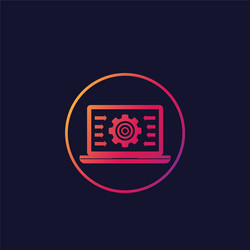 integration system computer technology icon vector image