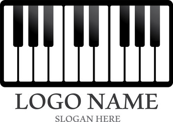Piano icon template logo Royalty Free Vector Image