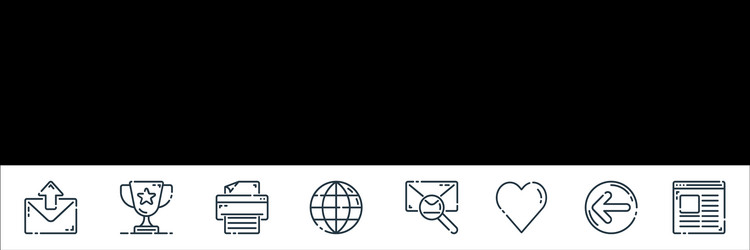 user interface line icons linear set quality vector image
