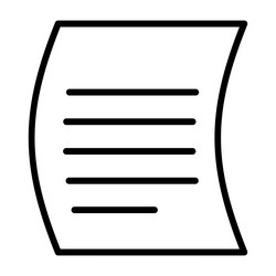 document file paper icon in thin line style vector image