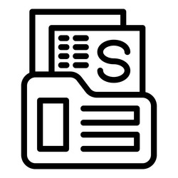 folder containing spreadsheet files with data vector image