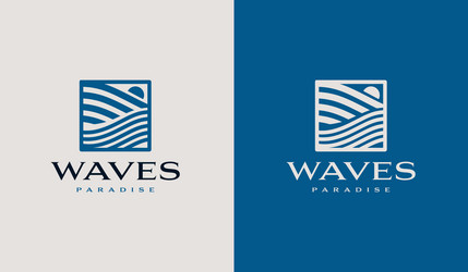 Ocean Wave Logo - Premium Symbol Vector Image
