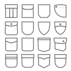 Patch Pocket Collection - Apparel Elements vector image