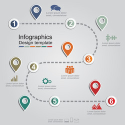 Report Template with Arrows and Icons vector image