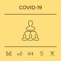 hierarchy - line icon graphic elements vector image