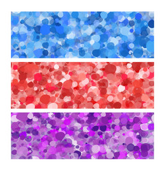 colored bubbles header set vector image
