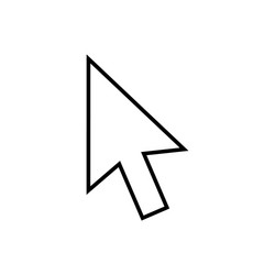 computer mouse click cursor gray arrow icon vector image