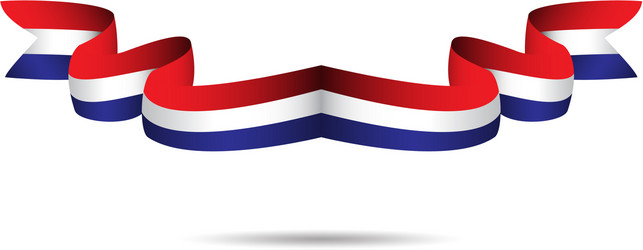 netherlands ribbon flag template design vector