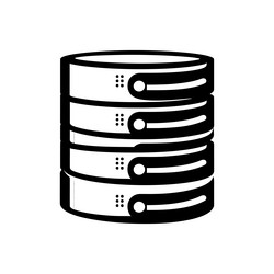 server database stack with cylindrical layers vector image