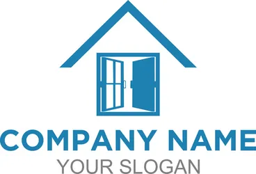 Simple window logo design template Royalty Free Vector Image Simple window logo design template vector image on VectorStock