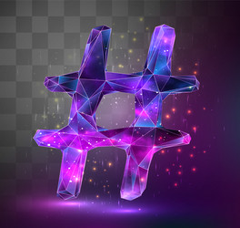 3d object on square mosaic background space vector image