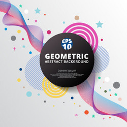 abstract colorful color circle geometric pattern vector image