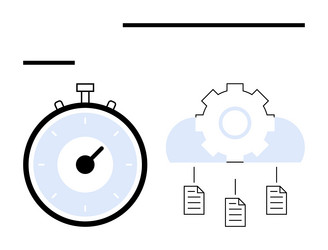 efficient document management with cloud vector image