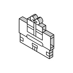 Toy shop isometric icon vector