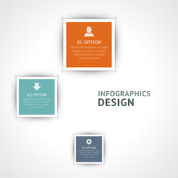 Abstract squared card infographic scheme vector