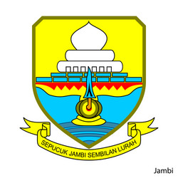 coat arms jambi is a indonesian region vector