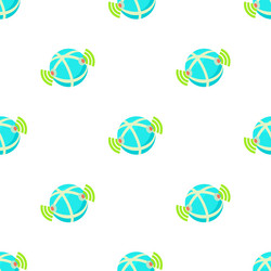 globe database pattern seamless vector image