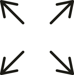 user interface maximize window button linear style vector image