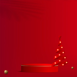 abstract background with red color geometric 3d vector image